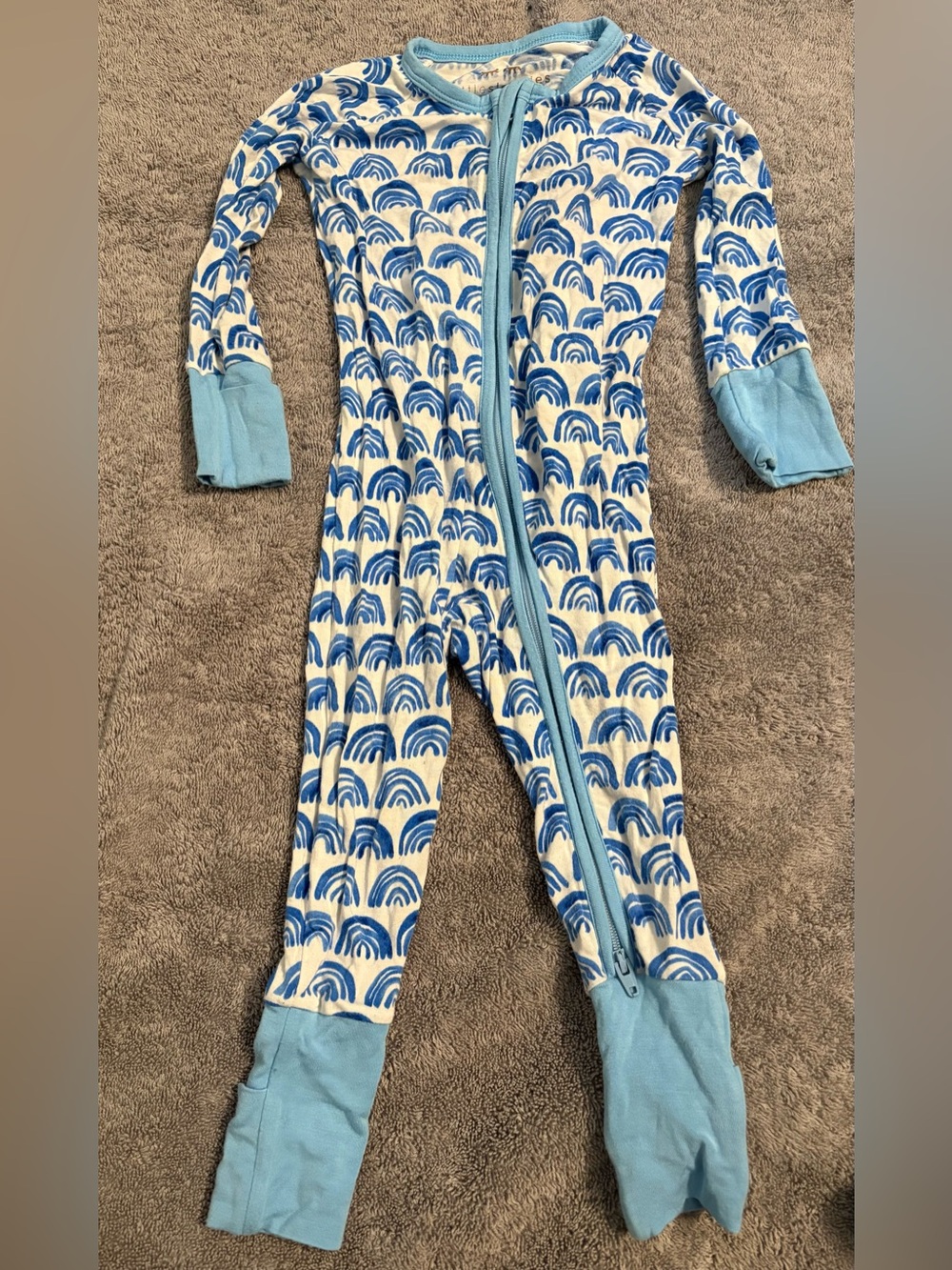 Blue rainbow zip sleeper